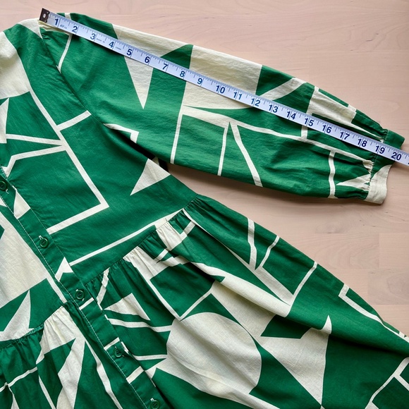 Zara green and white dress - Picture 8 of 11